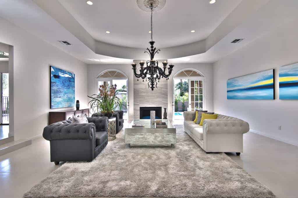 211 W Vereda Sur Palm Springs Soaking tub Scott and Jim Desert Homes fireplace