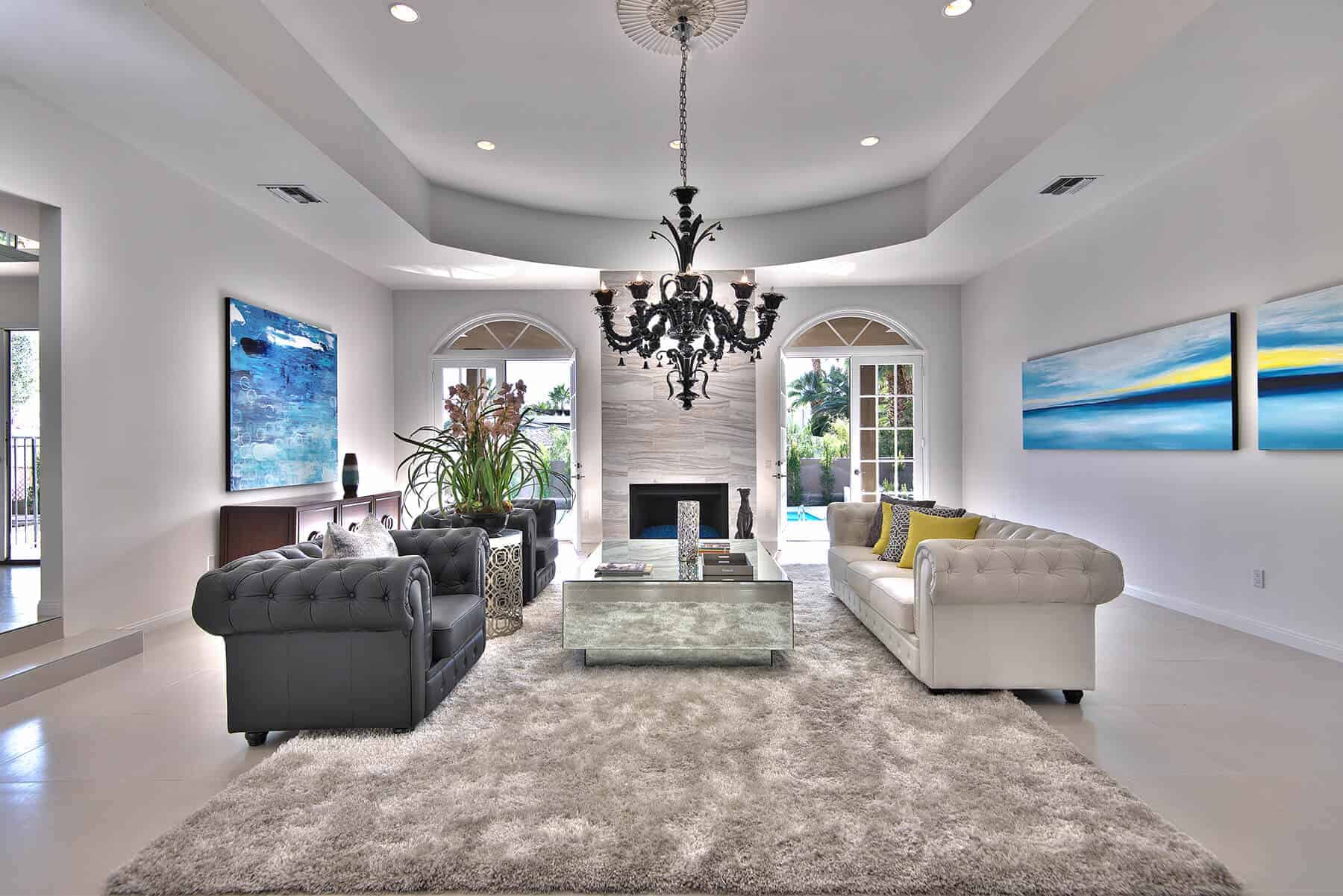 211 W Vereda Sur Palm Springs Soaking tub Scott and Jim Desert Homes fireplace