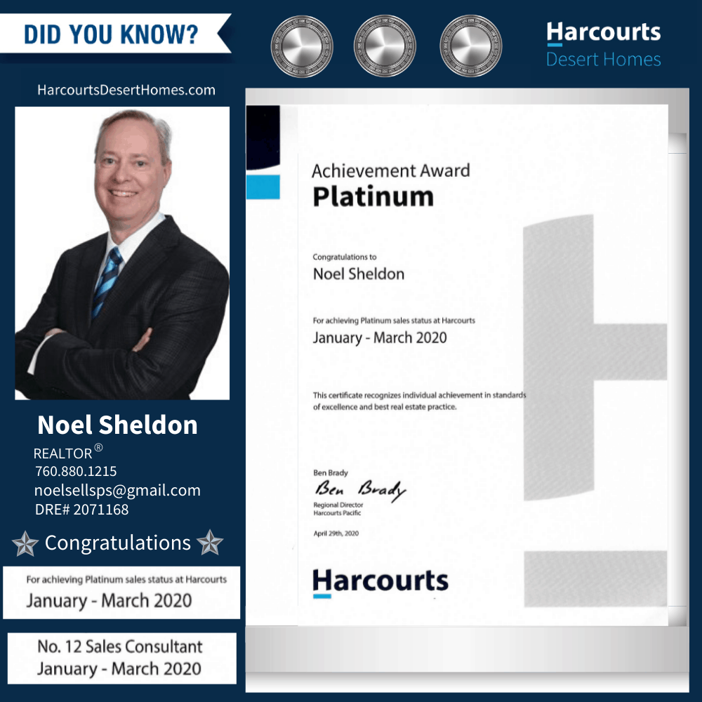 Noel Sheldon Platnum Sales Status Award xx
